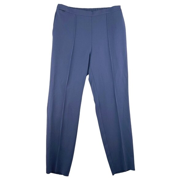 Hugo Boss Tahwena Womens Navy Blue Slim Fit Trousers Pull-On Dress Pants Size 8 - Picture 2 of 16